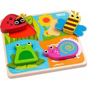 Imagine Puzzle senzorial din lemn Tidlo, In gradina