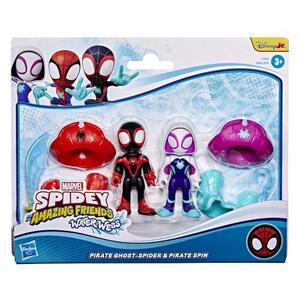 Imagine Set figurine Marvel Spidey and his Amazing Friends, Ghost Spider si Pirate Spin