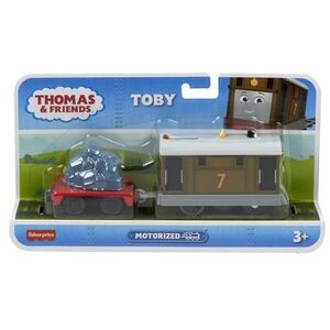 Imagine Locomotiva motorizata Thomas & Friends -Toby, cu vagon