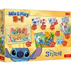 Imagine Set 8 jocuri Trefl - Disney Stitch, Mix & Play, 1-4 jucatori, +3 ani, lb. romana
