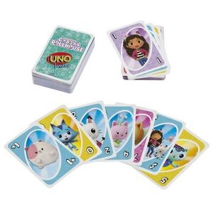 Imagine Joc Uno Junior - Gabyy's Dollhouse, 2-4 jucatori, +3 ani