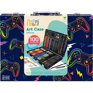 Imagine Set pictura si desen Happi Hobbi Kasetina Zographikes Deluxe, 100 accesorii, 3+ ani