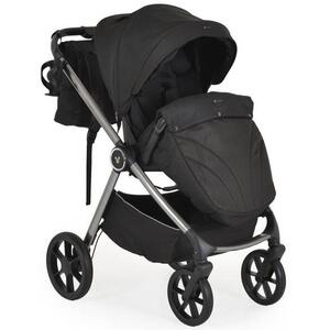 Imagine Carucior 3 in 1 Cangaroo Unique, 0 - 22 kg, Cos nou-nascut, Scaun, Scoica auto i-Size 40-87 cm, Geanta de accesorii, Negru