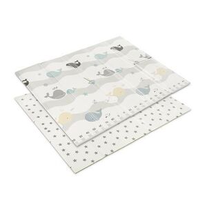 Imagine Covoras de joaca termic pentru copii Lorelli Waves & Stars, din spuma XPE, design cu doua fete, pliabil, 180 x 200 cm