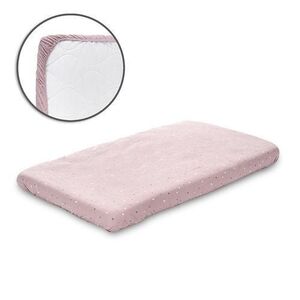 Imagine Cearceaf cu elastic pentru patut Lorelli, 98 x 65 cm, 100% bumbac ranforce, Roz