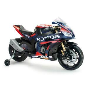 Imagine Motocicleta electrica pentru copii, 12V, Injusa Honda Competition, cu roti ajutatoare, design sport, 3-6 ani, max. 50 kg