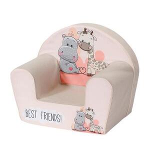 Imagine Fotoliu pentru copii Knorr Toys Best Friends, umplutura din spuma moale, husa bumbac 100% detasabila si lavabila, 51 x 34 x 42 cm, 9 Luni+