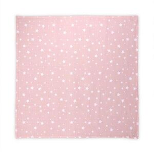 Imagine Scutec pled muselina, 80 x 80 cm, Lorelli Rose with Stars