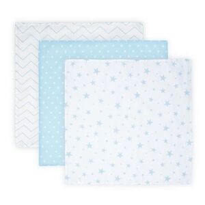 Imagine Set 3 scutece pled muselina, 80x80 cm, Lorelli Blue Mix