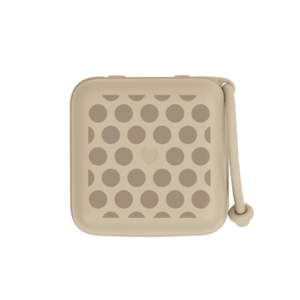 Imagine Cutie multifunctionala pentru depozitare suzete BIBS Studio Collection Polka Dots Mega Vanilla Dark Oak