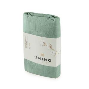 Imagine Muselina multifunctionala din bumbac 100% organic ONINO HUG.me Serene Green, 120 x 120 cm, certificata GOTS
