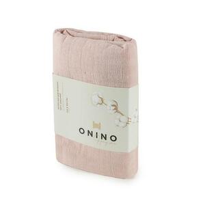 Imagine Muselina multifunctionala din bumbac 100% organic ONINO HUG.me Warm Peach, 120 x 120 cm, certificata GOTS