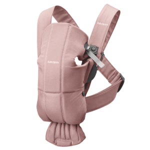 Imagine Marsupiu anatomic BabyBjorn Mini, cu pozitii multiple de purtare, Tesatura, Roz