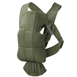 Imagine Marsupiu anatomic BabyBjorn Mini, cu pozitii multiple de purtare, Tesatura, Verde