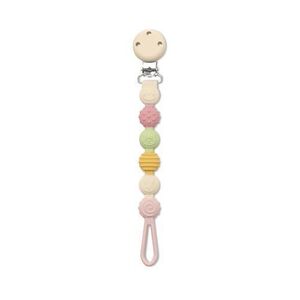 Imagine Lant pentru suzeta din silicon, clips de prindere, BPA Free, Lorelli Pink Mix