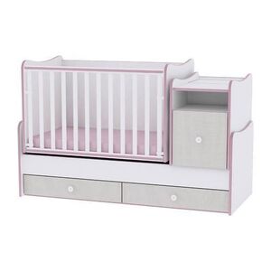 Imagine Mobilier Trend Plus New White & Pink Crossline, patut/birou/comoda, lemn