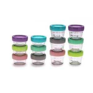 Imagine Set 12 recipiente sticla pentru hrana bebe Melii ML16900, 6x59 ml + 6x118 ml