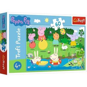Imagine Puzzle Trefl Peppa Pig, Distractie in vacanta, 60 piese