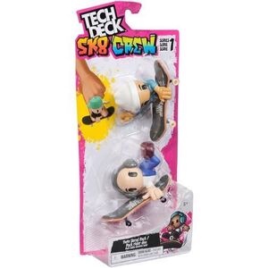 Imagine Set 2 Tech Dech Sk8 Crew - Placa si figurina 9.6 cm, Casca alba si casti (Alb/Gri)