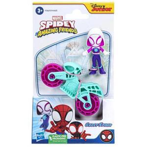 Imagine Set motocicleta si figurina Marvel Spidey and his Amazing Friends - Ghost Spider, 6 cm