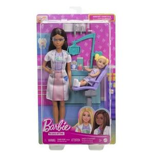 Imagine Set de joaca Barbie You can be - Barbie Stomatolog, bruneta