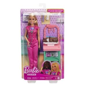 Imagine Set de joaca Barbie You can be - Barbie Pediatru, blonda
