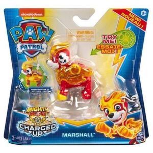 Imagine Figurina Paw Patrol Mighty Pups Charged Up, Marshall, cu lumini