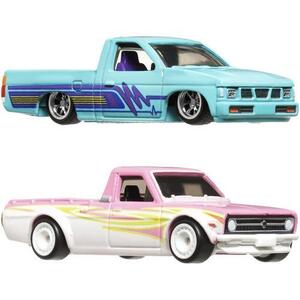 Imagine Set 2 masinute metalice Hot Wheels - Datsun Sunny Truck si Nissan Hardbody, 1: 64