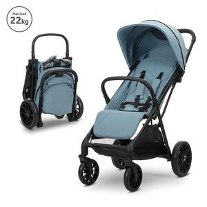 Imagine Carucior pentru copii Lorelli Nuvella, pliere cu o mana, spatar reglabil multipozitie, copertina extensibila, 0-48 luni, pana la 22 kg, Albastru