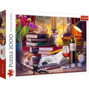 Imagine Puzzle Trefl din 2000 piese - Noaptea pisicilor