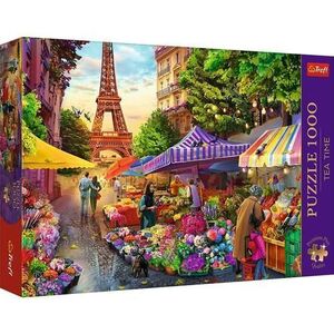 Imagine Puzzle Trefl Premium Plus - Tea Time, Piata de Flori, 1000 piese