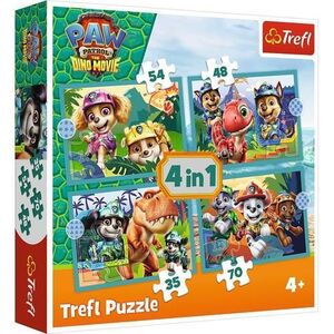 Imagine Puzzle Trefl 4in1 Patrula Catelusilor Povesti de pe Insula Dinozaurilor