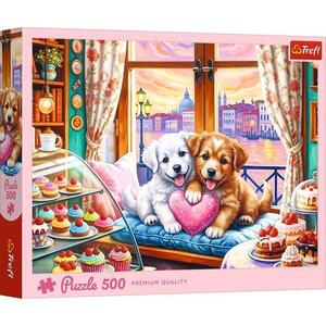 Imagine Puzzle Trefl Iubire de Catelus, 500 de piese
