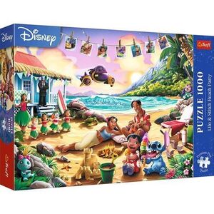 Imagine Puzzle Trefl Premium Plus Disney Lilo si Stitch petrecere pe plaja, 1000 de piese