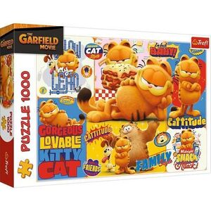 Imagine Puzzle Trefl Aventurile lui Garfield, 1000 de piese
