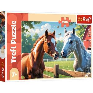 Imagine Puzzle Trefl Cai in poiana, 200 de piese