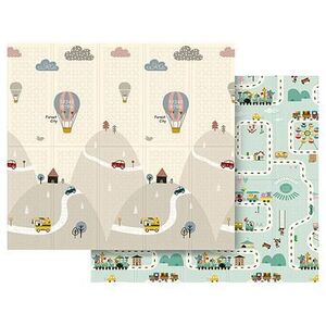 Imagine Covoras de joaca bebelusi Rebel RBY-2200-2, Masini, 200 x 180 cm, Multicolor
