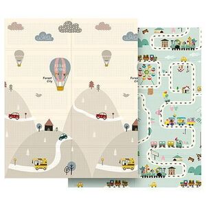 Imagine Covoras de joaca bebelusi Rebel RBY-2201-1, Masini, 180 x 150 cm, Multicolor