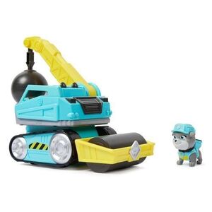 Imagine Set figurina cu vehicul Paw Patrol Rubble Crew, Vehicul cu bila de demolare si compactor