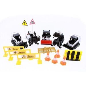 Imagine Set 5 utilaje de constructie Maisto - Mini Work Machines, Bobcat