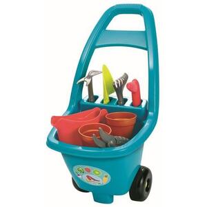 Imagine Set de joaca Ecoiffier, Carucior de gradina cu unelte pentru copii