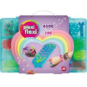 Imagine Set bratari elastice HappiHabbi Plexi Flexi Love, 4500 elastice, 100 accesorii