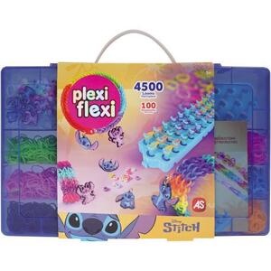 Imagine Set bratari elastice HappiHabbi Plexi Flexi Disney Stitch, 4500 elastice, 100 accesorii