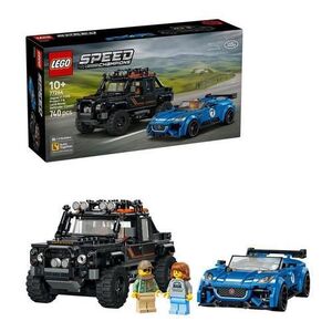 Imagine LEGO® Speed Champions Jaguar Project 7 si Land Rover Defender 77264, 740 piese