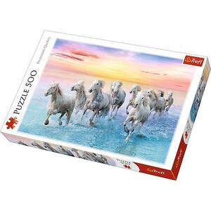 Imagine Puzzle Trefl Cai Albi Galopand, 500 piese