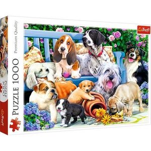 Imagine Puzzle Trefl - Caini pe banca 1000 de piese