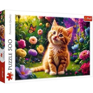 Imagine Puzzle Trefl - Pisicuta draguta, 500 piese
