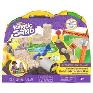 Imagine Set Kinetic Sand Spin Master Zona de Constructii, 900g