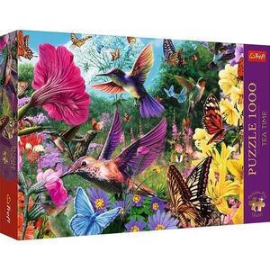 Imagine Puzzle Trefl Premium Plus - Tea Time, Gradina cu Colibri, 1000 piese