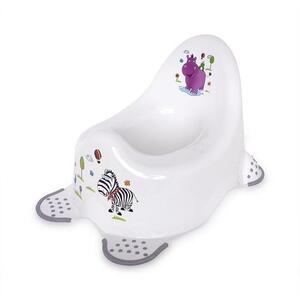 Imagine Olita anatomica antiderapanta Hippo Lorelli, din plastic, maner de prindere, max 15 Kg, 37x27x23 cm, White Grey
